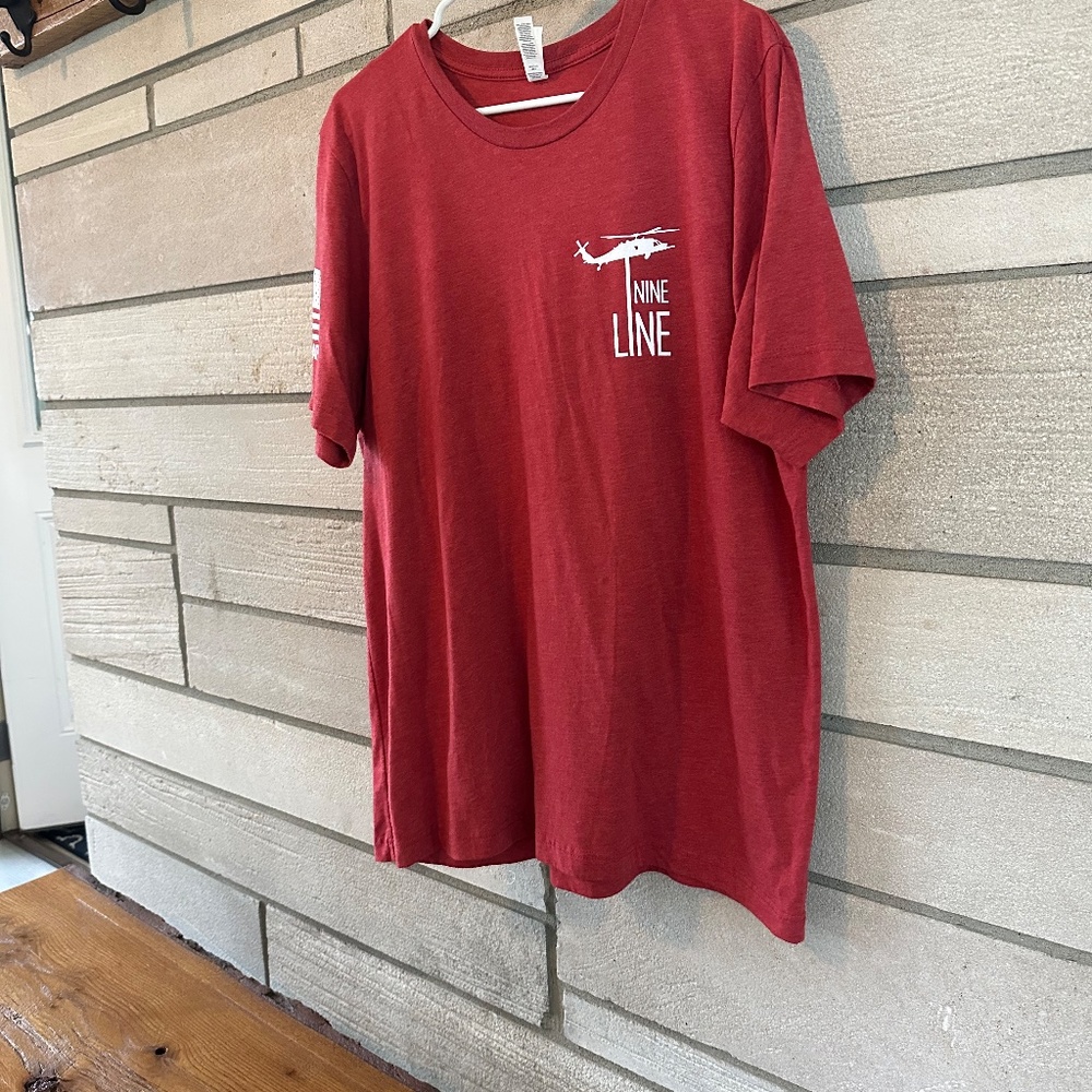 Red Nine Line T-shirt - Picture 3 of 4
